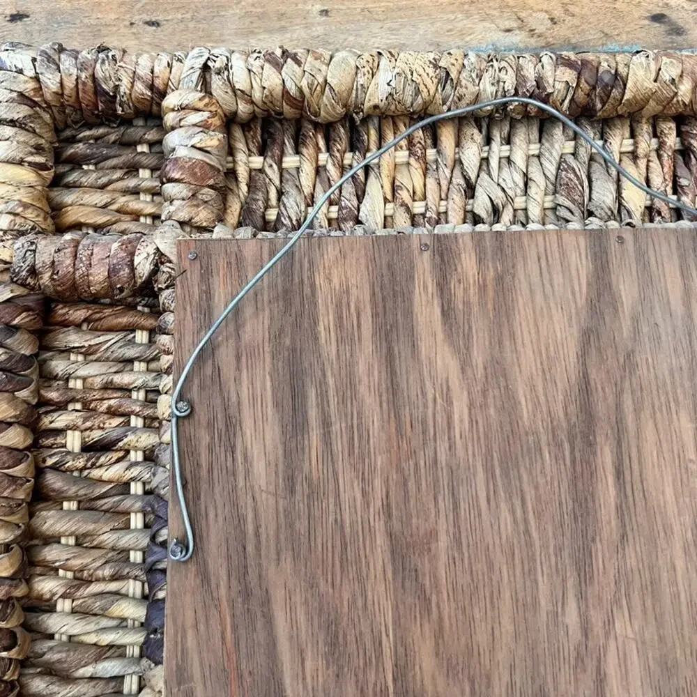 Rectangular Woven Rope Wall Mirror 27.5